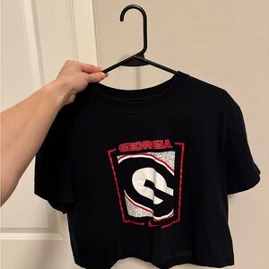 Georgia Black Crop Top